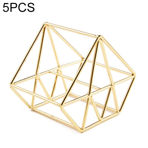 5 PCS Beauty Egg Shelf Storage Box Rack Puff Makeup Sponge Egg Dustproof Bracket, Model:Diamond(Gold)