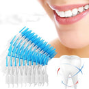 2 PCS Double Head Soft Silicone Spiral Floss Portable Dental Care Cleaning Tool