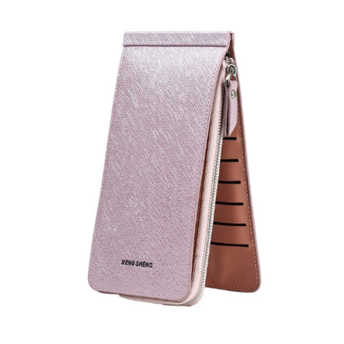 Ultra-thin Wallet Multi-card Position Multi-function Card Package Wallet(Light Purple)