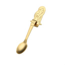 Creative Coffee Spoon Mermaid Shape Handle Spoons Flatware Drinking Tools, Color:Gold