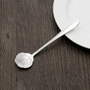 3 PCS Stainless Steel Household Creative Flower Spoon Coffee Stirring Spoon, Style:Rose Flower Spoon
