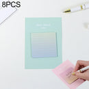 8 PCS Rainbow Gradient Memo Pad Paper Sticky Notes Notepad Stationery Essay record
