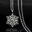 3 PCS Charms Crystal Snowflake Zircon Flower Christmas Necklaces