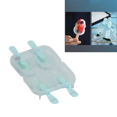 Creative Cute DIY Cartoon Combination Popsicle Ice Cream Mould, Style:Ice Cream(Blue)