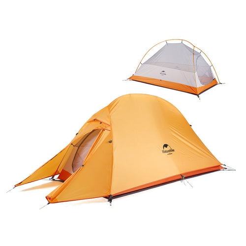 Naturehike NH15T002-T1 Ultralight Tent Outdoor Camping Rainproof Tent, Colour:210T Plaid Beeswax Orange, Style:Single