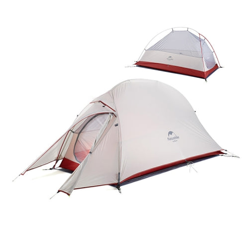 Naturehike NH15T002-T1 Ultralight Tent Outdoor Camping Rainproof Tent, Colour:20D Silicone Light Gray, Style:Single