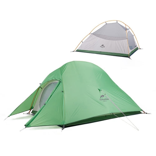 Naturehike NH15T002-T1 Ultralight Tent Outdoor Camping Rainproof Tent, Colour:210T Plaid Bud Green, Style:2 People