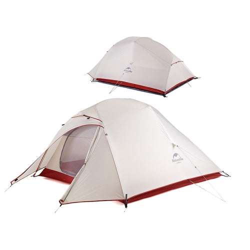 Naturehike NH15T002-T1 Ultralight Tent Outdoor Camping Rainproof Tent, Colour:20D Silicone Light Gray, Style:3 People