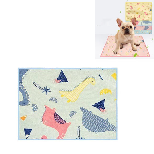 Summer Pet Waterproof Cooling Breathable Double-sided Mat, Size:L 75x50cm(Blue)