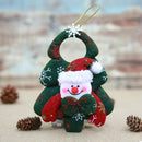 10 PCS Christmas Ornaments Christmas Tree Three-dimensional Non-woven Fabric Pendant(Snowman)