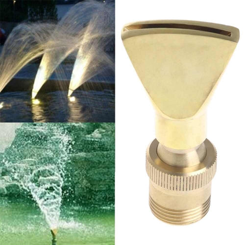 Water View Rockery Fountain All Copper Stainless Steel Adjustable Universal Fan-shaped Flat Nozzle, Size: 6 Point(Brass)