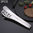 3 PCS Stainless Steel Food Clip Anti-scalding Bread Steak Barbecue Clip Baking Tool