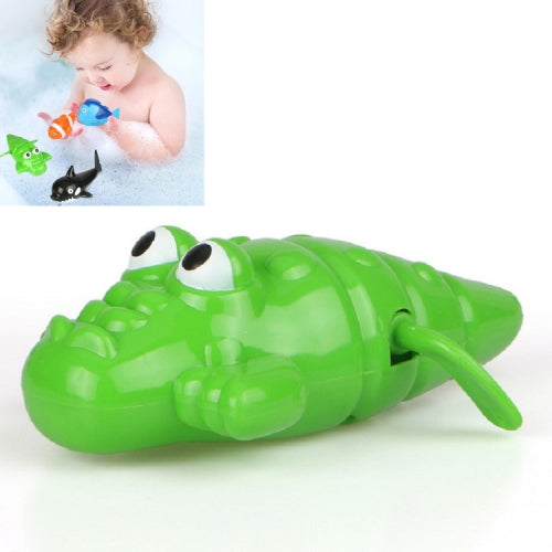 10 PCS Baby Bath Toys Playing in Water Swimming Clockwork Toys(Green Small Crocodile)