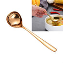 3 PCS Stainless Steel Sauce Spoon Creative Big Head Long Handle Spoon, Color:Rose Gold
