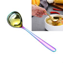 3 PCS Stainless Steel Sauce Spoon Creative Big Head Long Handle Spoon, Color:Colorful