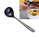 3 PCS Stainless Steel Sauce Spoon Creative Big Head Long Handle Spoon, Color:Black