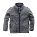 Spring and Autumn Children Clothing Polar Fleece Zip Jacket with Pocket, Height:110cm(Grey)