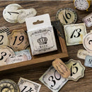 2 PCS Retro Day Pay Number Date Boxed Stickers Sealing Sticker