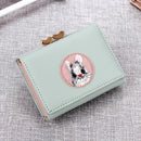 Women Wallet Rabbit Cloth Stickers Multi-function Coin Purse Card Sets(Green )