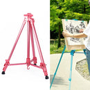 Adjustable Colored Metal Sketch Display Aluminium Alloy Folding Easel(Rose Gold)