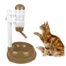 Liftable Automatic Drinking Fountain Pet Bowl Feeder Supplies(Gold)