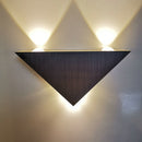 3W Aluminum Triangle Wall Lamp Home Lighting Indoor Outdoor Decoration Light, AC 85-265V(Warm White)
