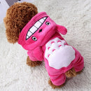 Pet Coral Fleece Costume Cute Chinchillas Dog Warm Coat, Size:L(Pink)