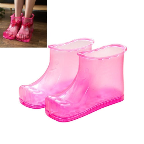 Magnet Portable Household Plastic High Tube Bubble Foot Shoes Bubble Bucket, Size:Height 18CM 45 Yards(Rose Red)