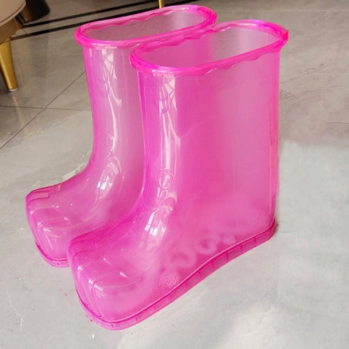 Magnet Portable Household Plastic High Tube Bubble Foot Shoes Bubble Bucket, Size:Height 28CM 45 Yards(Rose Red)