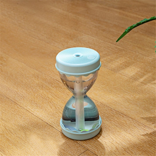 Hourglass Style Colorful Light Air Humidifier USB Car Home Automatic Alcohol Disinfection Spray Air Purifier(Blue)