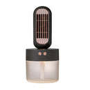 V8 Spray Fan USB Charging Shaking Head Desktop Table Fan Replenishing Fan(Black)