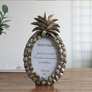 Ellipse Pineapple Retro Style Desktop Picture Frame Decoration, Color:Retro Silver, Size:3 inch