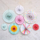 2 Sets Bronzing Paper Fan Flower Set Birthday Holiday Wedding Party Decoration, Color:Colorful Hollow 8pcs