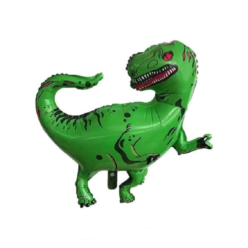 2 PCS Dinosaur Modeling Aluminum Foil Balloon Children Birthday Decoration Party Supplies Toy, Size:Large, Style:Green Tyrannosaurus