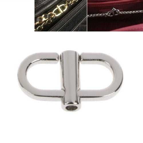 10 PCS Bag Metal Chain Length Adjustment Buckle(Silver White)
