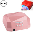 36W LED Nail Phototherapy Lamp Diamond Nail Quick Drying Grill, Plug Type:EU Plug(Pink)