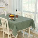 Cloth Cotton Dining Tablecloth Decoration Cloth, Size:90x90cm(Blue Dots)