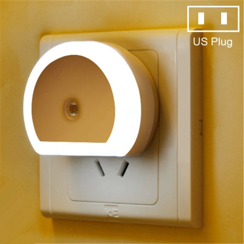 2 USB Port Charging Atmosphere LED Sensor Lamp for Baby Bedroom, Living Room, Plug Type:US(Cold White)