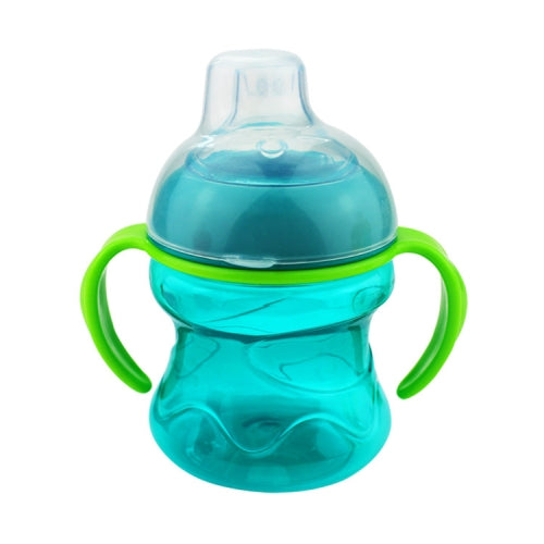 Feeding Bottles Cups for Babies Kids Water Milk Bottle Soft Mouth Baby Feeding Bottle Infant Training With Handle(Blue)