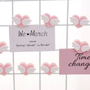 10 PCS Peach Heart Clips Love Heart Wings Photo Folders