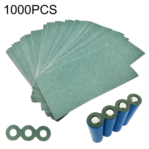 1000 PCS 18650 Li-ion Battery Barley Paper Power Switch Battery Insulation Gasket, Trigeminy Hollowed Version
