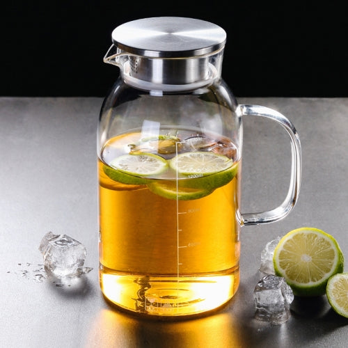 Large-capacity High-borosilicate Heat Resistant Filter Glass Cold Tea Pot, Capacity: 1800ml