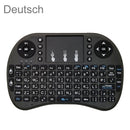 Support Language: German i8 Air Mouse Wireless Keyboard with Touchpad for Android TV Box & Smart TV & PC Tablet & Xbox360 & PS3 & HTPC/IPTV