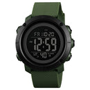 SKMEI 1426 Multifunctional Outdoor Fashion Noctilucent Waterproof Black Machine Rubber Ring Digital Watch (Army Green)