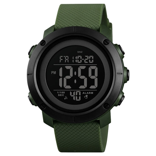 SKMEI 1426 Multifunctional Outdoor Fashion Noctilucent Waterproof Black Machine Rubber Ring Digital Watch (Army Green)