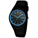 addies MY-1467 Silicone Jelly Couple Watch(Black Blue)