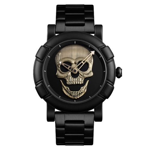 SKMEI 9178 Skull Pattern Multifunctional Outdoor Men Fashion Waterproof Quartz Wrist Watch (Cyan)
