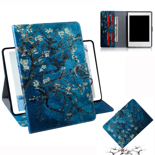 Apricot Blossom Pattern Horizontal Flip Leather Case for Amazon Kindle Paperwhite 4 (2018) / 3 / 2 / 1, with Holder & Card Slot & Wallet