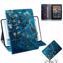Apricot Blossom Pattern Horizontal Flip Leather Case for Amazon Kindle Fire HD 10 2015/2017, with Holder & Card Slot & Wallet