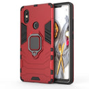 PC + TPU Shockproof Protective Case with Magnetic Ring Holder for Xiaomi Mi 8 SE(Red)